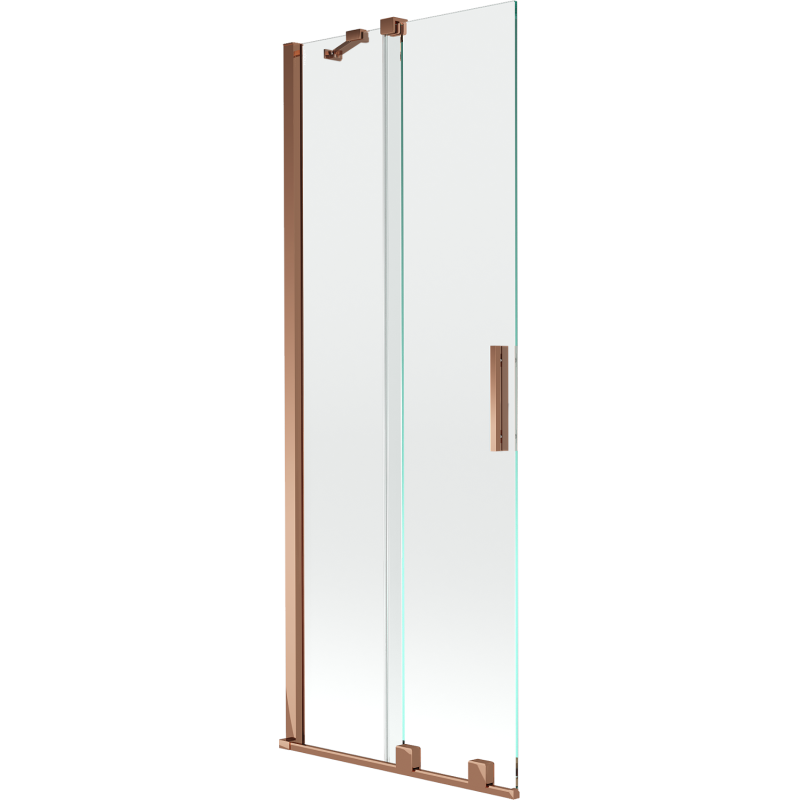Mexen Velar 2-panel sliding bath screen 70 x 150 cm, transparent, rose gold - 896-070-000-01-60