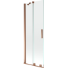 Mexen Velar parawan nawannowy 2-skrzydłowy rozsuwany 70 x 150 cm, transparent, różowe złoto - 896-070-000-01-60