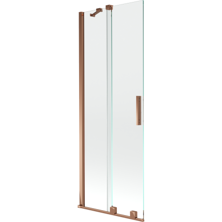 Paroi de baignoire coulissante à 2 volets Mexen Velar 75 x 150 cm, transparent, or rose - 896-075-000-01-60
