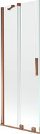 Mexen Velar 2-panel sliding shower screen 75 x 150 cm, transparent, rose gold - 896-075-000-01-60