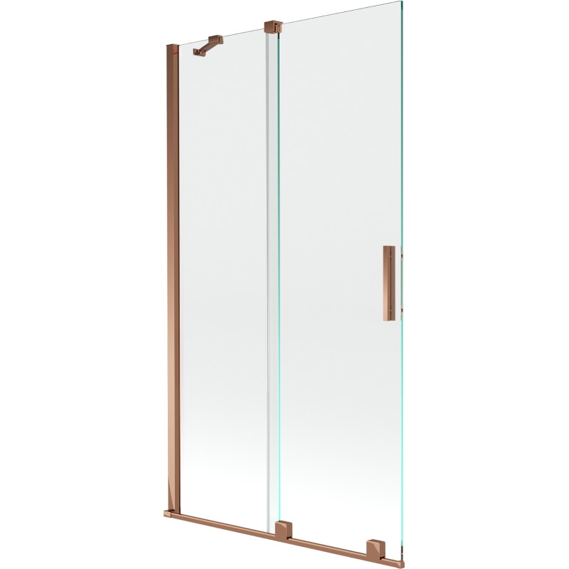 Mexen Velar tweevleugelige verschuifbare badwandscherm 100 x 150 cm, transparant, roze goud - 896-100-000-01-60