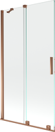 Mexen Velar 2-wing sliding shower screen 100 x 150 cm, transparent, rose gold - 896-100-000-01-60