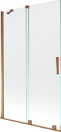 Mexen Velar 2-panel sliding bathtub screen 110 x 150 cm, transparent, rose gold - 896-110-000-01-60