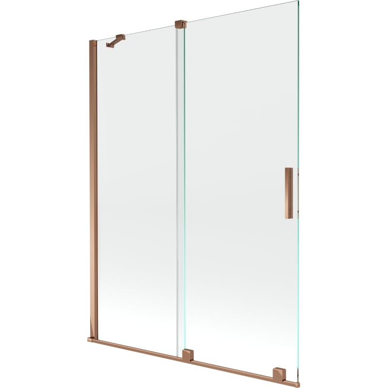 Mexen Velar 2-panel sliding bathtub screen 130 x 150 cm, transparent, rose gold - 896-130-000-01-60