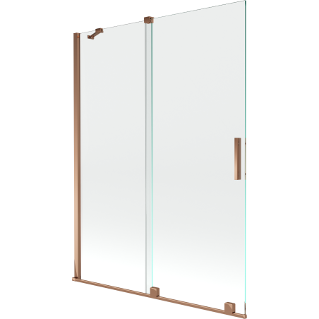 Mexen Velar 2-panel sliding bathtub screen 130 x 150 cm, transparent, rose gold - 896-130-000-01-60