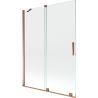 Mexen Velar 2-panel sliding bathtub screen 130 x 150 cm, transparent, rose gold - 896-130-000-01-60