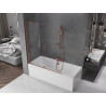 Mexen Velar tweevleugelig verschuifbaar badscherm 140 x 150 cm, transparant, rosegoud - 896-140-000-01-60