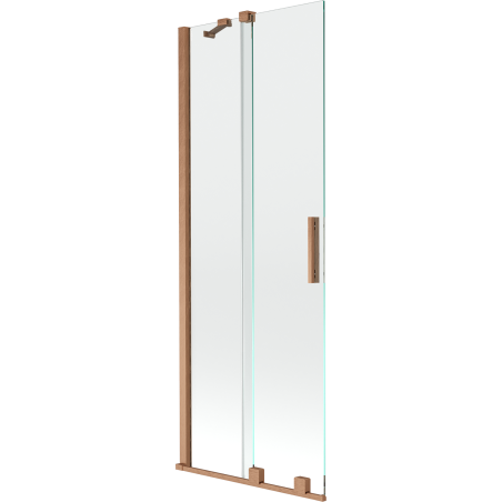 Mexen Velar Duschabtrennung 2-flügelig schiebbar 70 x 150 cm, transparent, gebürstetes Kupfer - 896-070-000-01-65
