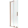 Mexen Velar parawan nawannowy 2-skrzydłowy rozsuwany 75 x 150 cm, transparent, miedź szczotkowana - 896-075-000-01-65