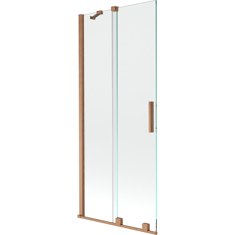 Mexen Velar 2-panel sliding bathtub screen 80 x 150 cm, transparent, brushed copper - 896-080-000-01-65