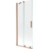 Mexen Velar 2-delig verschuifbaar badscherm 80 x 150 cm, transparant, geborsteld koper - 896-080-000-01-65