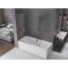 Mexen Velar 2-flügelige, verschiebbare Badewannenabtrennung 80 x 150 cm, transparent, gebürstetes Kupfer - 896-080-000-01-65