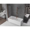 Mexen Velar 2-panel sliding bathtub screen 80 x 150 cm, transparent, brushed copper - 896-080-000-01-65