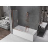 Mexen Velar 2-panel sliding bathtub screen 90 x 150 cm, transparent, brushed copper - 896-090-000-01-65
