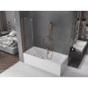 Mexen Velar 2-panel sliding bath screen 110 x 150 cm, transparent, brushed copper - 896-110-000-01-65