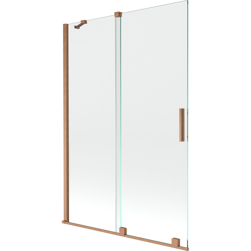 Mexen Velar 2-panel sliding bathtub screen 120 x 150 cm, transparent, brushed copper - 896-120-000-01-65