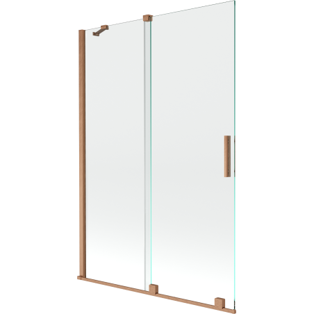 Mexen Velar 2-panel sliding bathtub screen 120 x 150 cm, transparent, brushed copper - 896-120-000-01-65