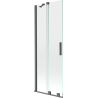 Mexen Velar Badewannenabtrennung 2-flügelig verschiebbar 75 x 150 cm, transparent, gebürstetes Gun Grau - 896-075-000-01-66
