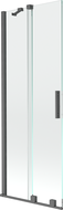 Mexen Velar 2-panel sliding bathtub screen 75 x 150 cm, transparent, brushed gun gray - 896-075-000-01-66