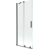 Mexen Velar Duschwand 2-flügelig verschiebbar 80 x 150 cm, transparent, gun gray gebürstet - 896-080-000-01-66