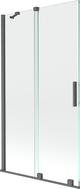 Mexen Velar 2-panel sliding bathtub screen 100 x 150 cm, transparent, brushed gun gray - 896-100-000-01-66