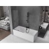 Mexen Velar 2-wing sliding bath screen 100 x 150 cm, transparent, brushed gun gray - 896-100-000-01-66