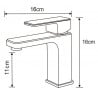 Mexen Cetus bateria umywalkowa, chrom - 744300-00