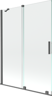Mexen Velar 2-panel sliding bathtub screen 130 x 150 cm, transparent, brushed gun gray - 896-130-000-01-66