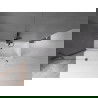 Mexen Velar Duschabtrennung für die Badewanne, 2-flügelig, 140 x 150 cm, transparent, gebürstetes Gun Gray - 896-140-000-01-66