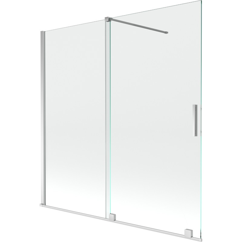 Mexen Velar 2-delige schuifbare douchewand 160 x 150 cm, transparant, chroom - 896-160-000-01-01