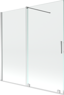 Mexen Velar duschskärm 2-delad skjutbar 160 x 150 cm, transparent, krom - 896-160-000-01-01