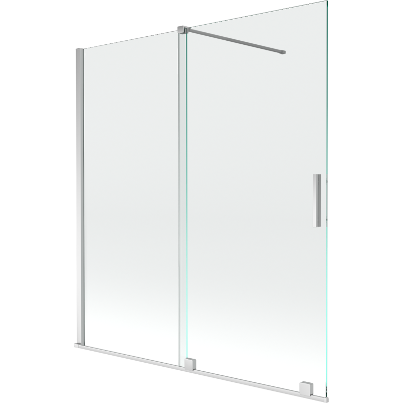 Panneau de baignoire coulissant 2 volets Mexen Velar 150 x 150 cm, transparent, chromé - 896-150-000-01-01