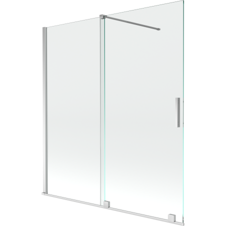 Panneau de baignoire coulissant 2 volets Mexen Velar 150 x 150 cm, transparent, chromé - 896-150-000-01-01