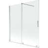 Mexen Velar Badewannenfaltwand, 2-flügelig, 150 x 150 cm, transparent, Chrom - 896-150-000-01-01