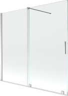 Mexen Velar badwand 2-delige verschuifbare 170 x 150 cm, transparant, chroom - 896-170-000-01-01