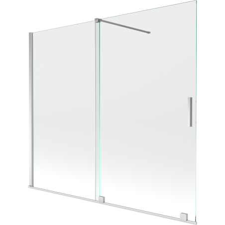 Mexen Velar parawan nawannowy 2-skrzydłowy rozsuwany 180 x 150 cm, transparent, chrom - 896-180-000-01-01
