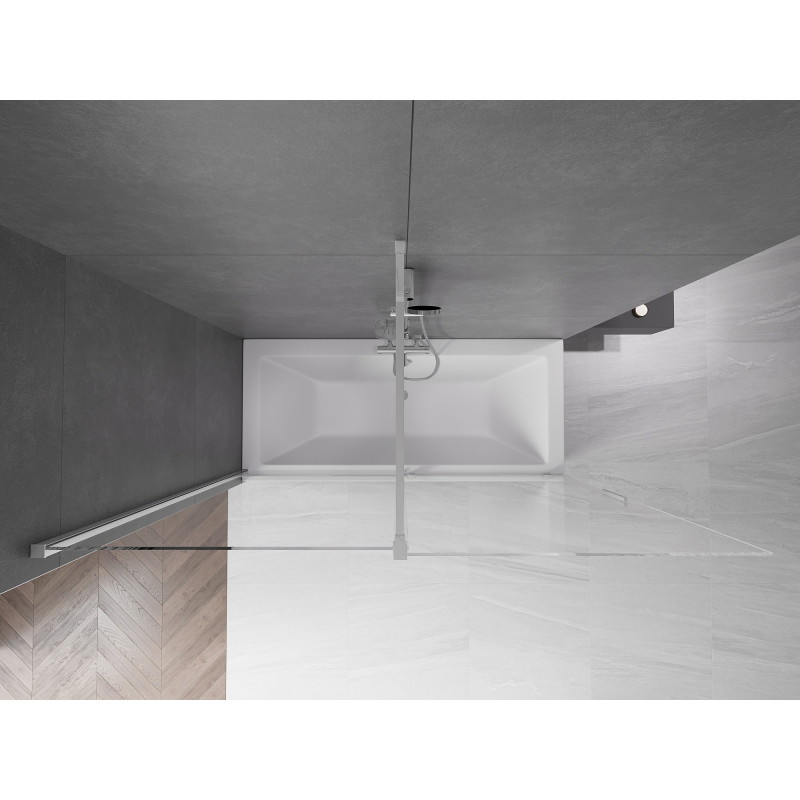 Mexen Velar 2-delige verschuifbare badwand 180 x 150 cm, transparant, chroom - 896-180-000-01-01