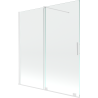Mexen Velar parawan nawannowy 2-skrzydłowy rozsuwany 150 x 150 cm, transparent, biały - 896-150-000-01-20
