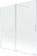 Mexen Velar mampara de baño de ducha 2-paneles deslizable 160 x 150 cm, transparente, blanco - 896-160-000-01-20