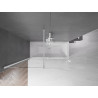 Mexen Velar parawan nawannowy 2-skrzydłowy rozsuwany 160 x 150 cm, transparent, biały - 896-160-000-01-20