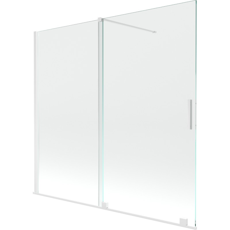 Mexen Velar 2-panel sliding bathtub screen 170 x 150 cm, transparent, white - 896-170-000-01-20
