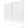 Mexen Velar Badewannenfaltwand, 2-flügelig, verschiebbar 170 x 150 cm, transparent, weiß - 896-170-000-01-20