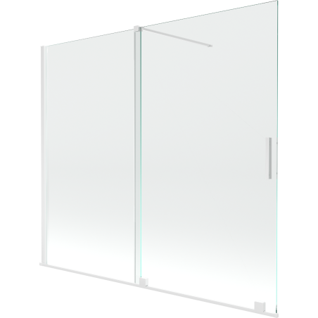 Mexen Velar 2-vleugelige schuifbare badwandscherm 180 x 150 cm, transparant, wit - 896-180-000-01-20