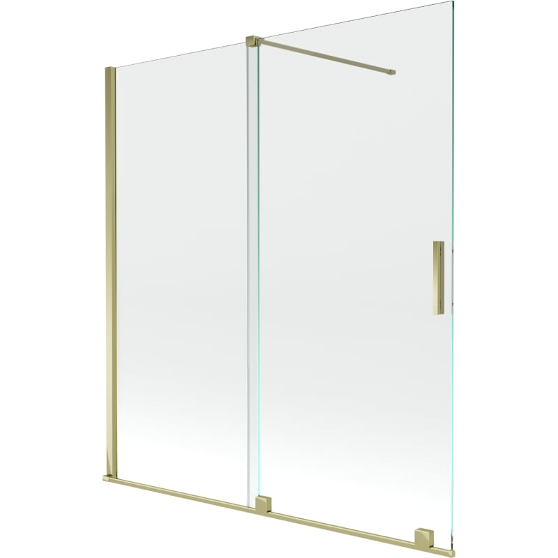 Mexen Velar 2-panel sliding bathtub screen 150 x 150 cm, transparent, gold - 896-150-000-01-50