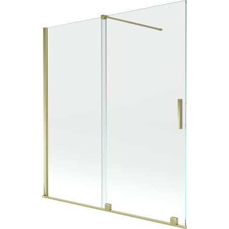 Mexen Velar 2-panel sliding bathtub screen 150 x 150 cm, transparent, gold - 896-150-000-01-50