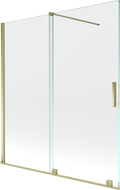 Mexen Velar 2-wing sliding bath screen 150 x 150 cm, transparent, gold - 896-150-000-01-50