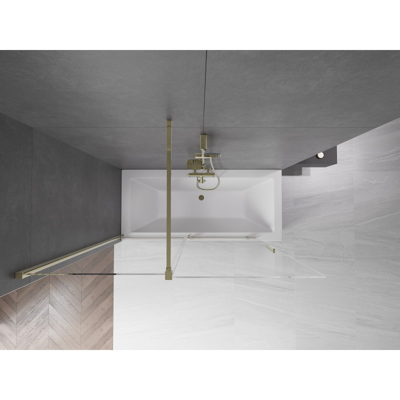 Mexen Velar 2-panel sliding bathtub screen 150 x 150 cm, transparent, gold - 896-150-000-01-50
