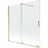 Mexen Velar Duschwand 2-flügelig verschiebbar 160 x 150 cm, transparent, gold - 896-160-000-01-50