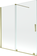 Mexen Velar 2-panel sliding bath screen 160 x 150 cm, transparent, gold - 896-160-000-01-50