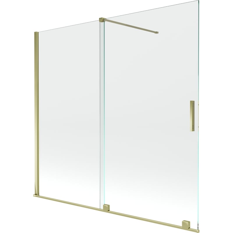 Mexen Velar 2-panel sliding bathtub screen 170 x 150 cm, transparent, gold - 896-170-000-01-50